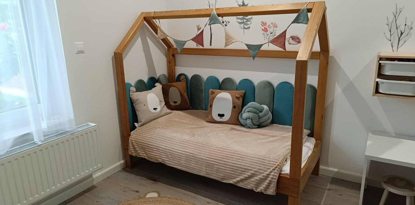 Rózsaszín bársony lekerekített falipanel