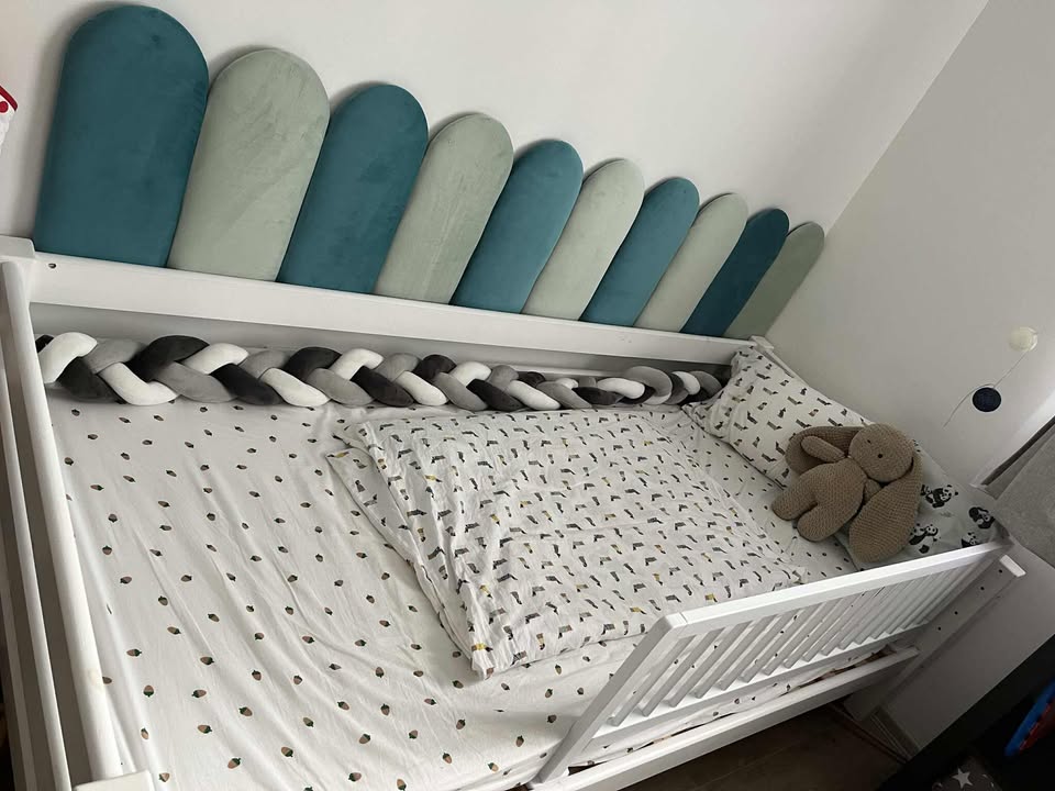 Safira bársony lekerekített falipanel